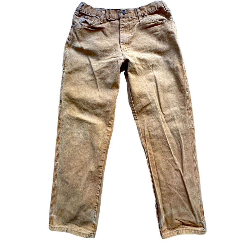 Dickies men’s 34x32 canvas camel duck carpenter pants